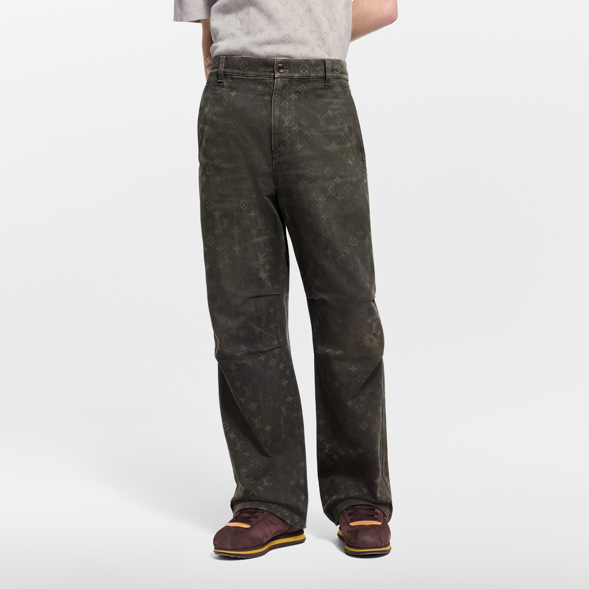 Monogram Waxed Denim Pants - Men - Ready-to-Wear | LOUIS VUITTON ®